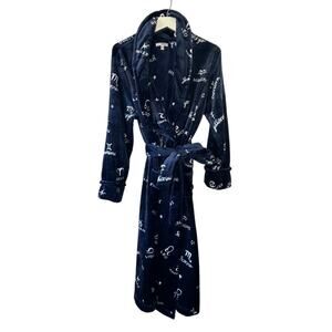 Sonoma Intimates Navy Blue Zodiac Super Soft Cozy Robe Women's Small New Gift
